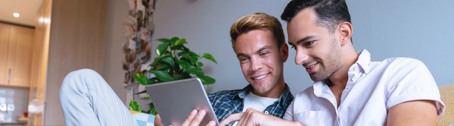 couple reviewing information