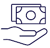 hand holding money icon