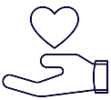 hand holding heart