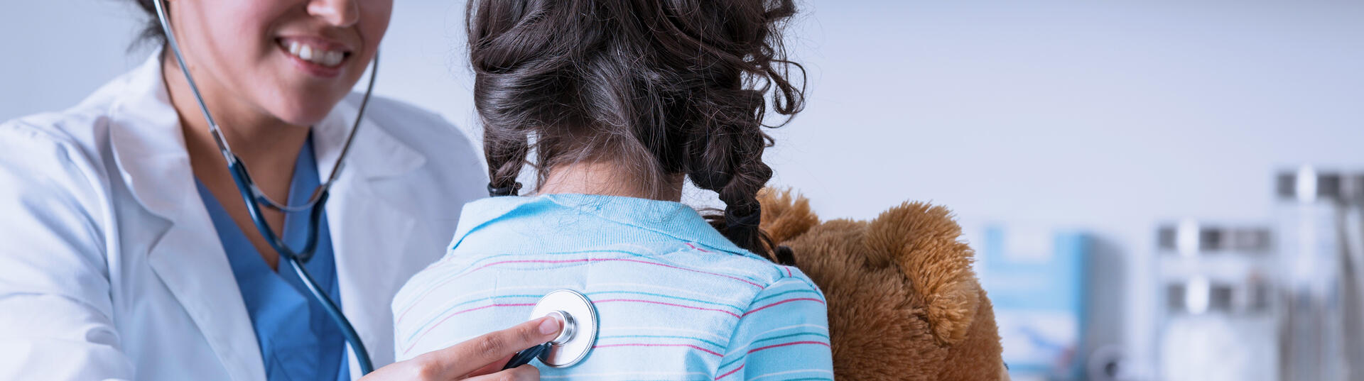 little girl at doctors